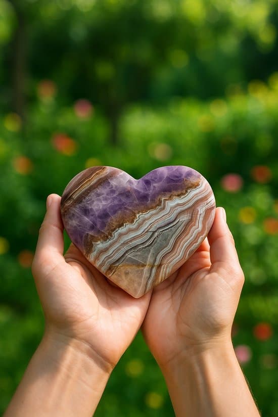 S4H - Agaat Amethist Hart 260-300 Gram