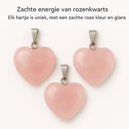 S4H – 3 x Rozenkwarts Hart Hangers (20mm)