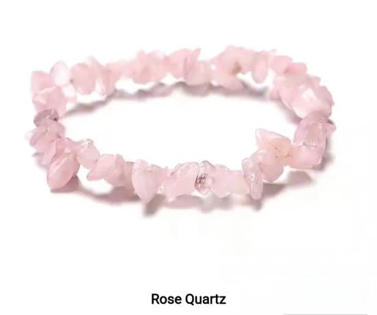 S4H 2 Stuks Rozenkwarts Splitarmband 19 cm