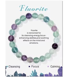 S4H Fluoriet Armband – Edelsteen voor Helderheid, Focus en Emotionele Balans