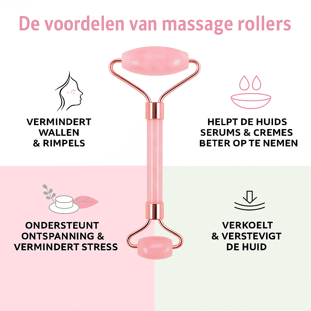 Gezichtsroller & Gua Sha Set – Rozenkwarts | S4H