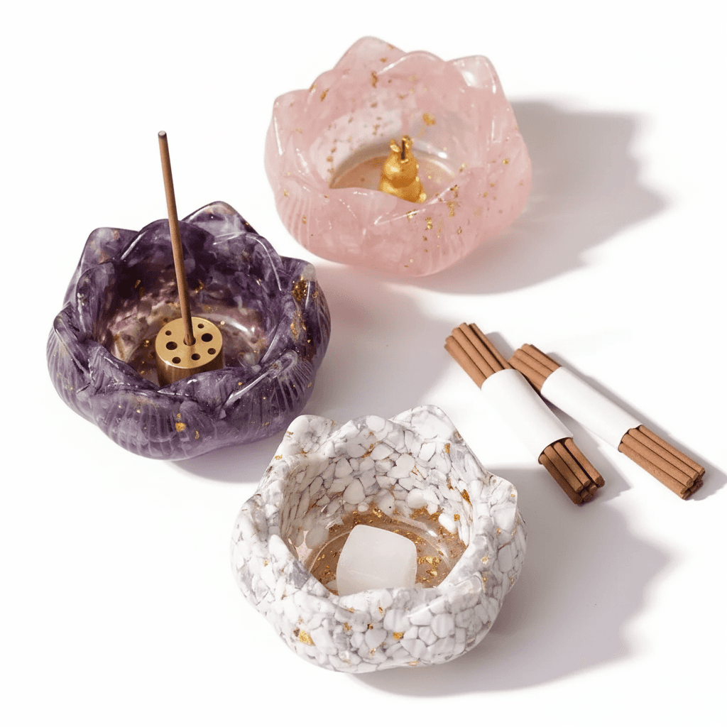 S4H Rozenkwarts Wierook Set – Edelsteen voor Liefde en Zelfacceptatie