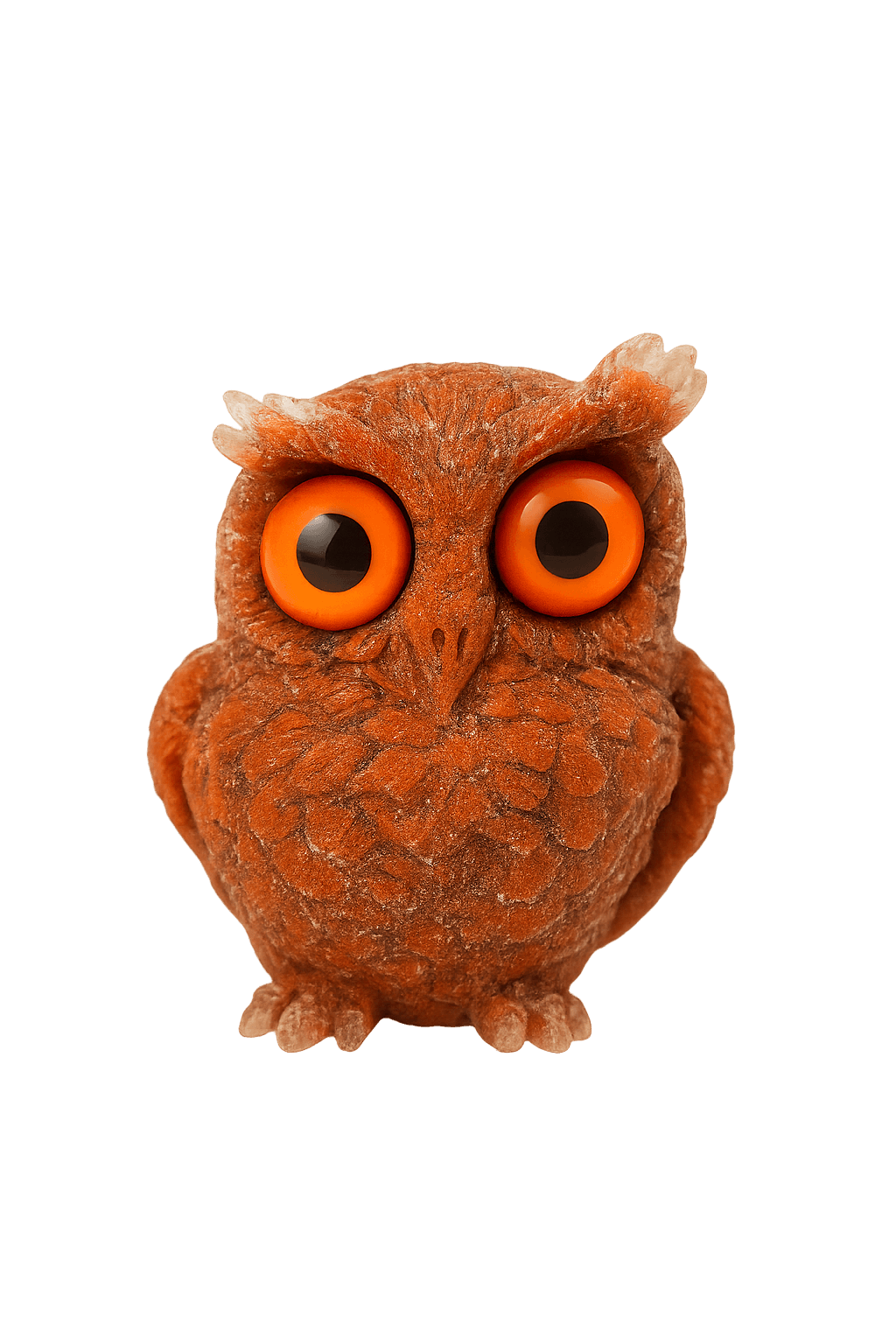 S4H - Fui Gui Uil Rode Jaspis – beschermende gelukssymbool uil van edelsteen