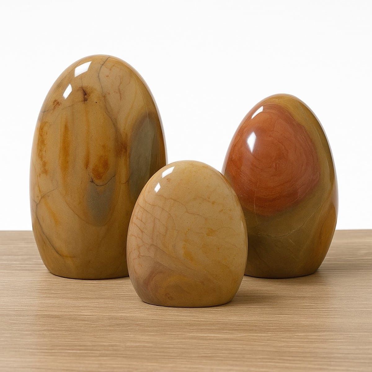 S4H® Polychroom Agaat (Desert Jasper) Set 1040g – Aarding, Stabiliteit & Harmonie in Huis