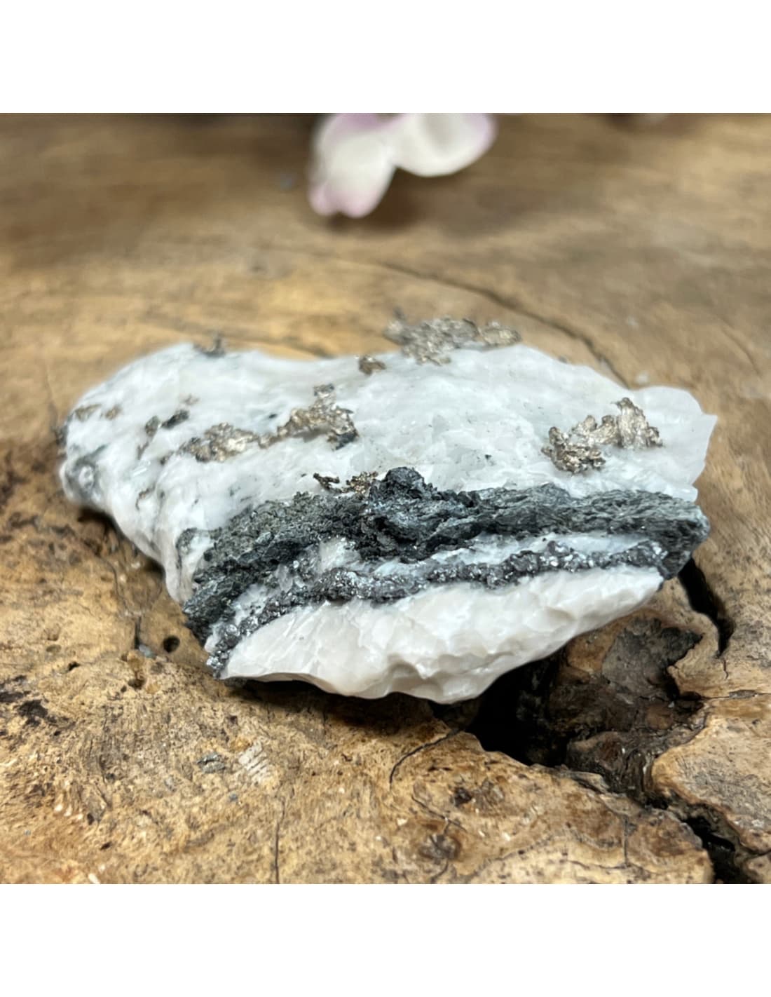 Zilver ruw op moedersteen nr.05