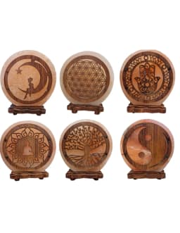 Zoutsteen lampen rond deco combipakket 6 st.