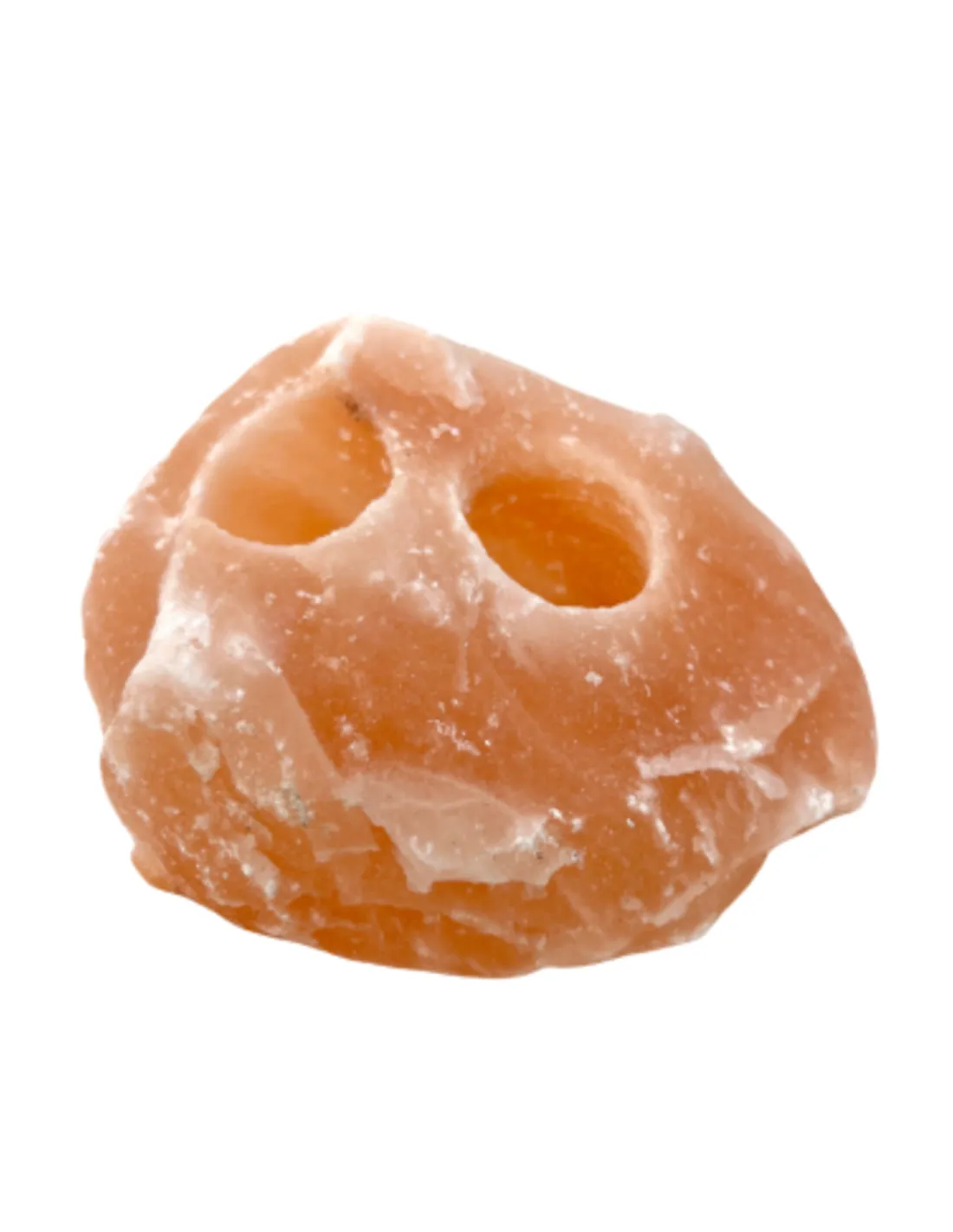 Zoutsteen theelichthouder dubbele gaten